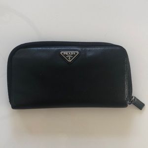**SOLD** Prada Saffiano Leather Wallet, Black